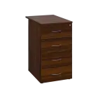 BKC 1 - 75 kontejner přístavný, 4-zásuvkový, deska 18 mm, centrální zámek, 750x430x560, ořech králov